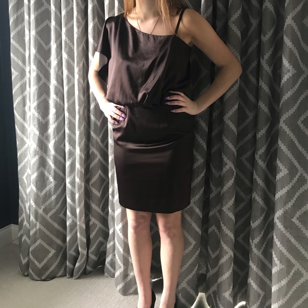 Silky brown dress - reposh